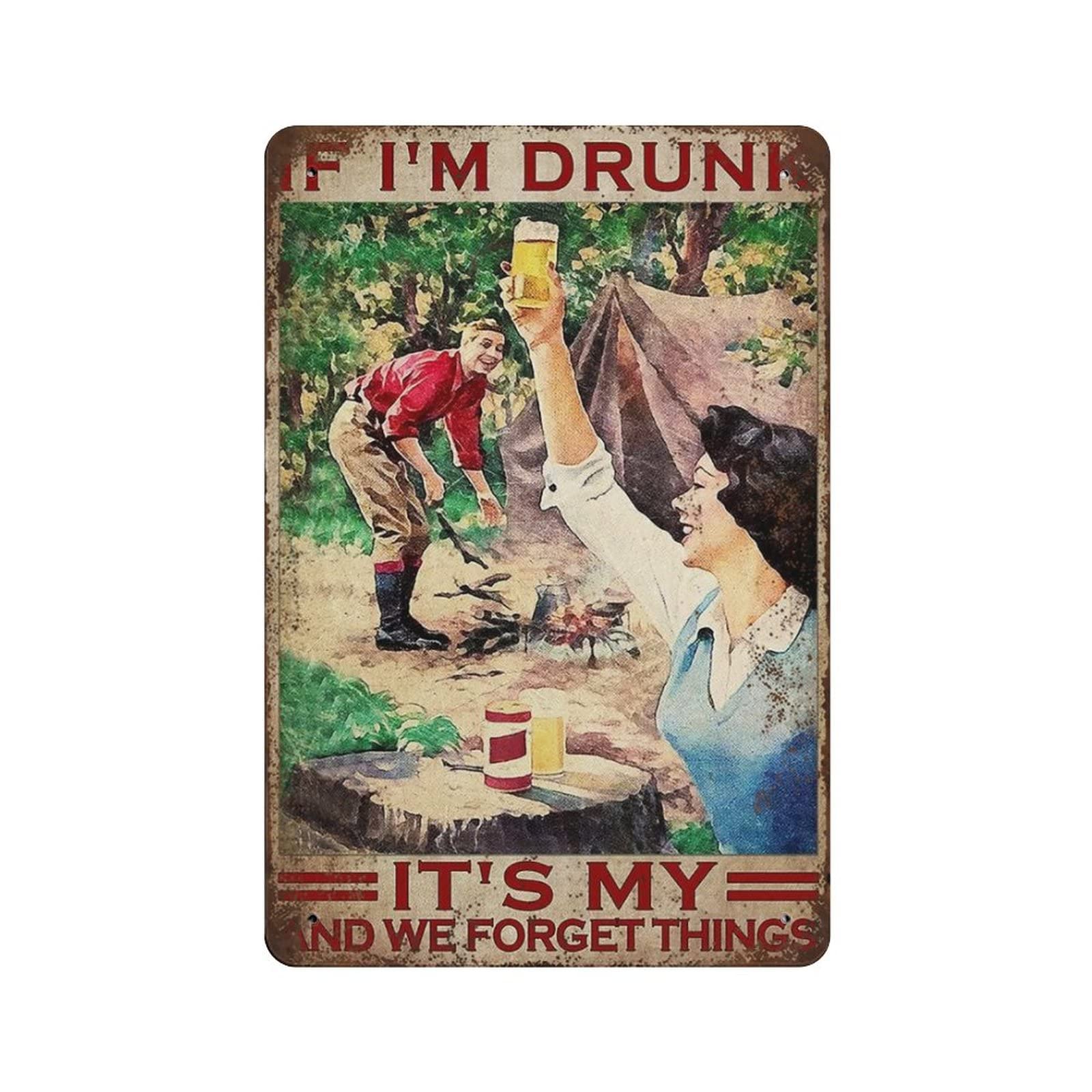 Vintage Things Collection - Panneau métallique épais et durable, à