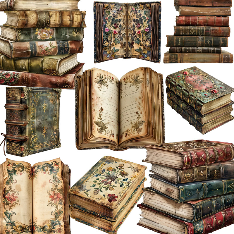 Vintage Collectible Books - Autocollant de livres Vintage, étiquette Scrapbooking