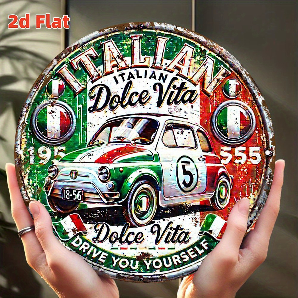 Vintage Collectible Cars - 2D plat, vintage italien pour emblème