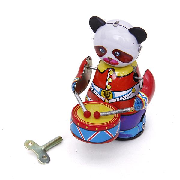 Vintage Collectible Figures - Jouet Panda Batteur à Manivelle Style