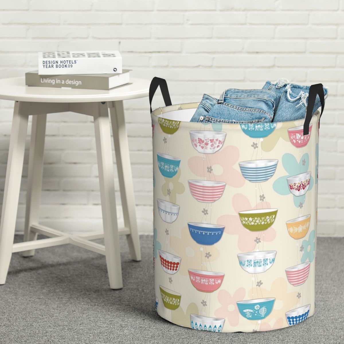 Vintage Collectible Pyrex - Panier à linge pliable vintage en