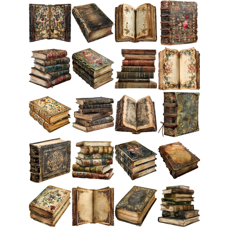 Autocollant de livres Vintage, - Vintage Collectible Books avis et prix