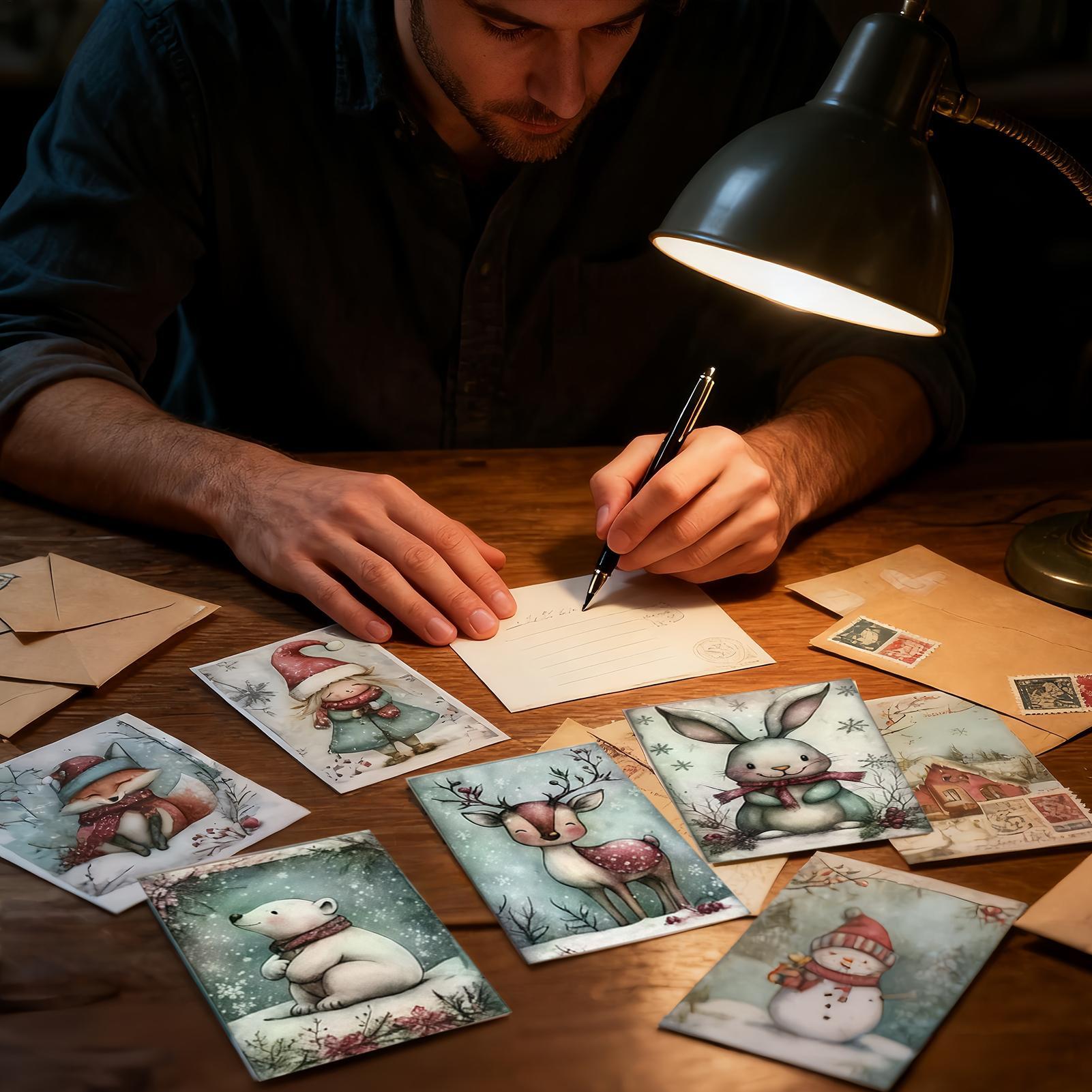 Cartes de noël 20 pièces à col - Collectible Vintage Greeting Cards avis et prix