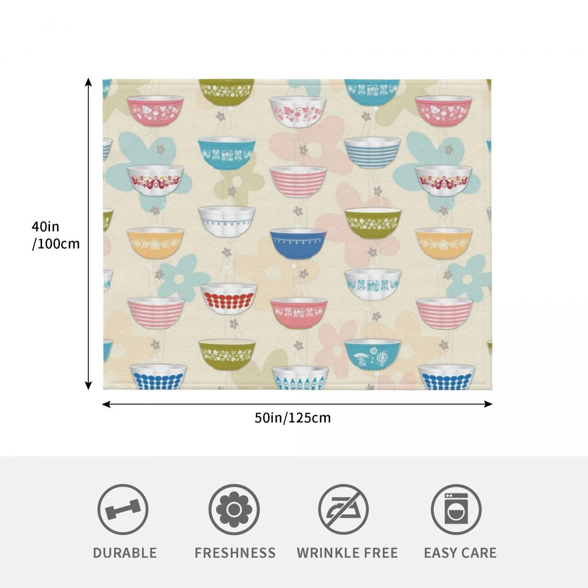 Couverture décorative Vintage  - Vintage Collectible Pyrex avis et prix